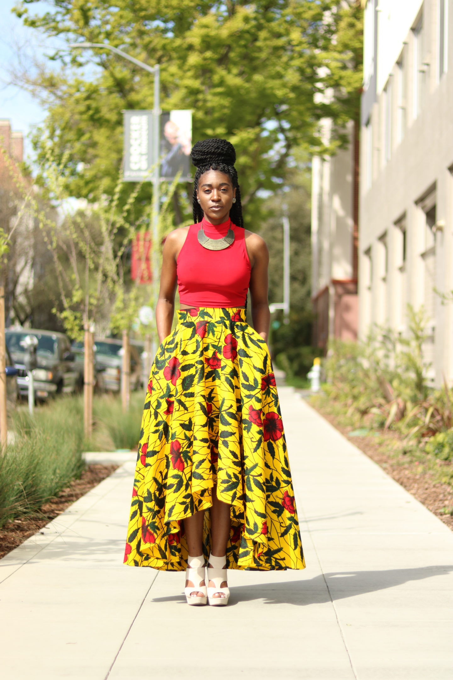 high low ankara skirt