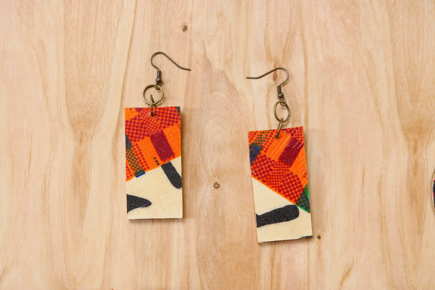 Fabric on sale earrings diy