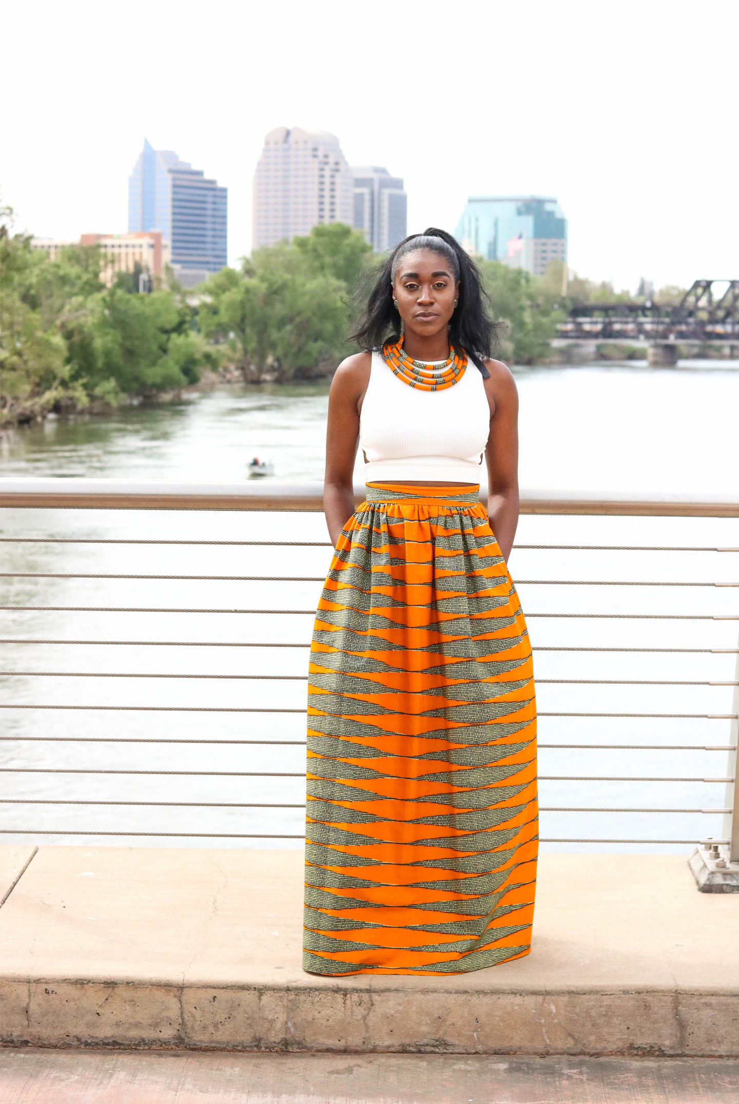 DIY Gathered Maxi Skirt - Montoya Mayo