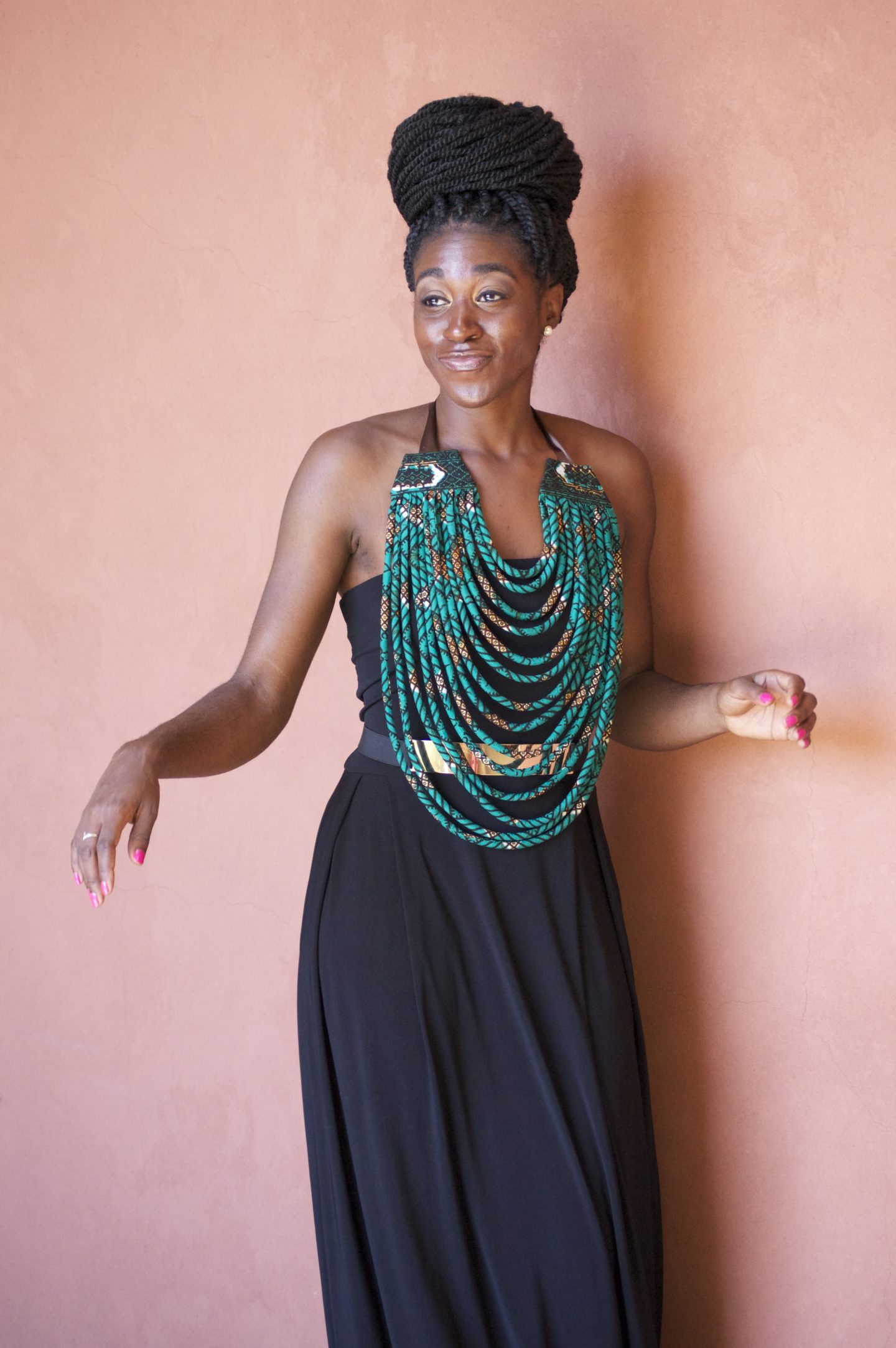 Diy african fabric necklace sale