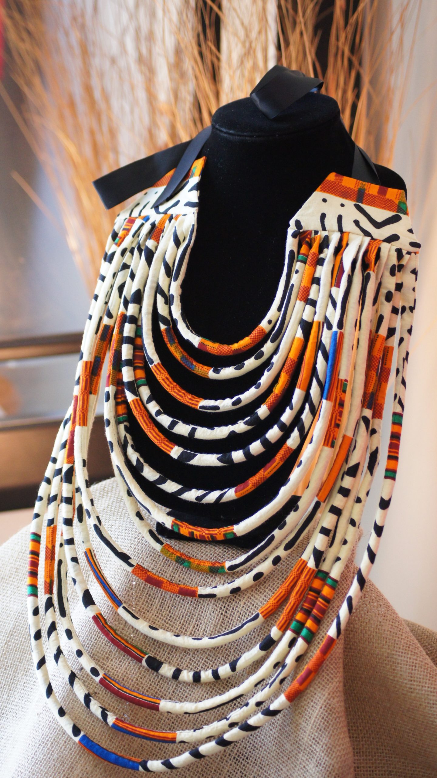 how to make ankara necklace