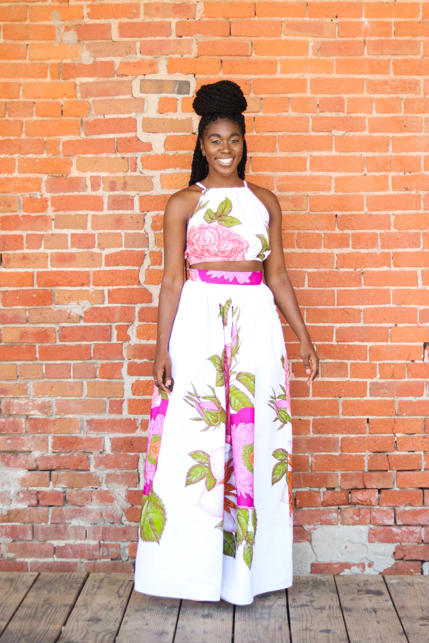 DIY Halter Crop Top and Gathered Maxi Skirt Tutorial - Montoya Mayo