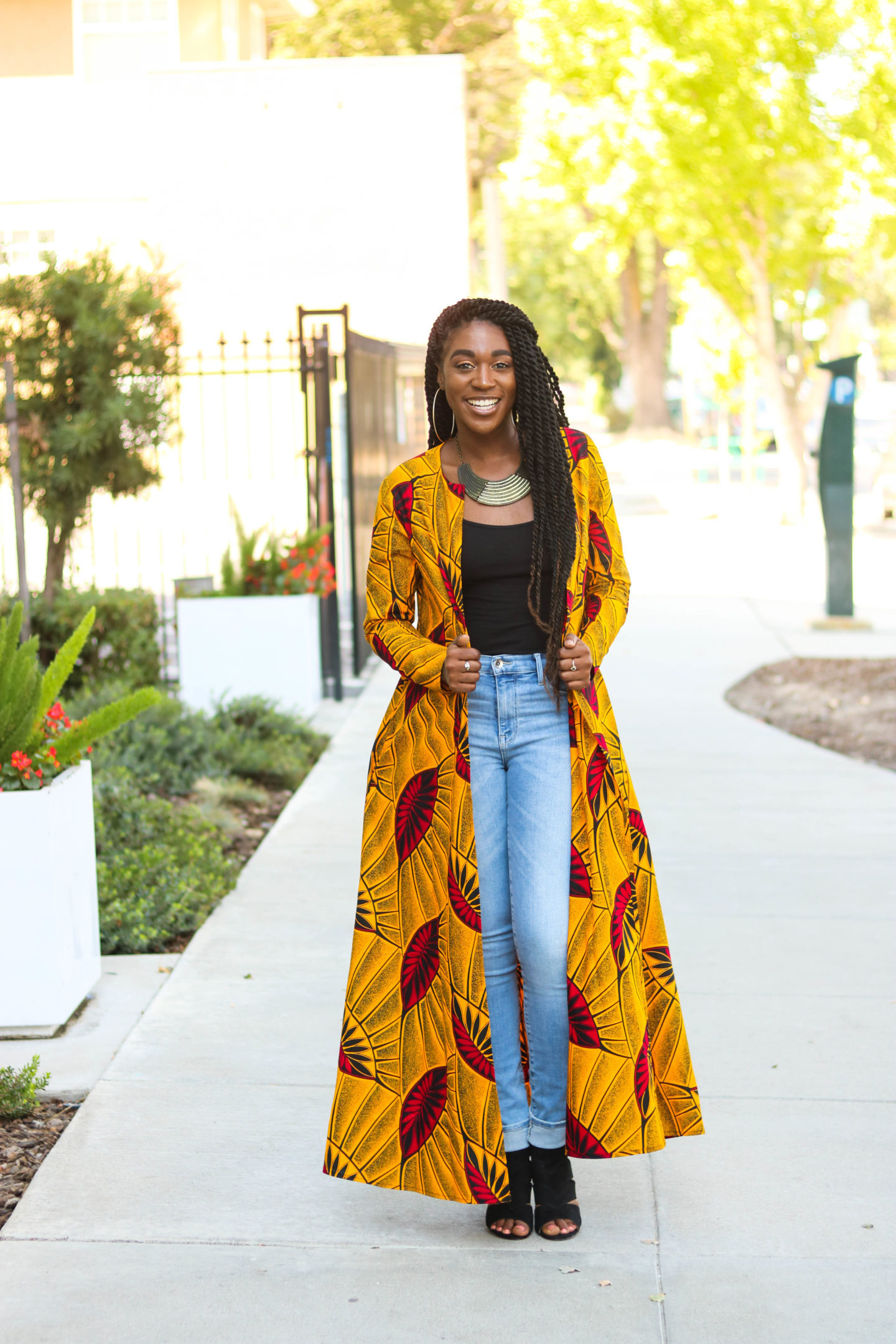 African Print Duster, African Print Cardigan, DIY Duster, DIY Coat, DIY Jacket, African Print Fashion, Long Cardigan, Fall Fashion, Ankara Fashion, Ankara Coat, Ankara Duster