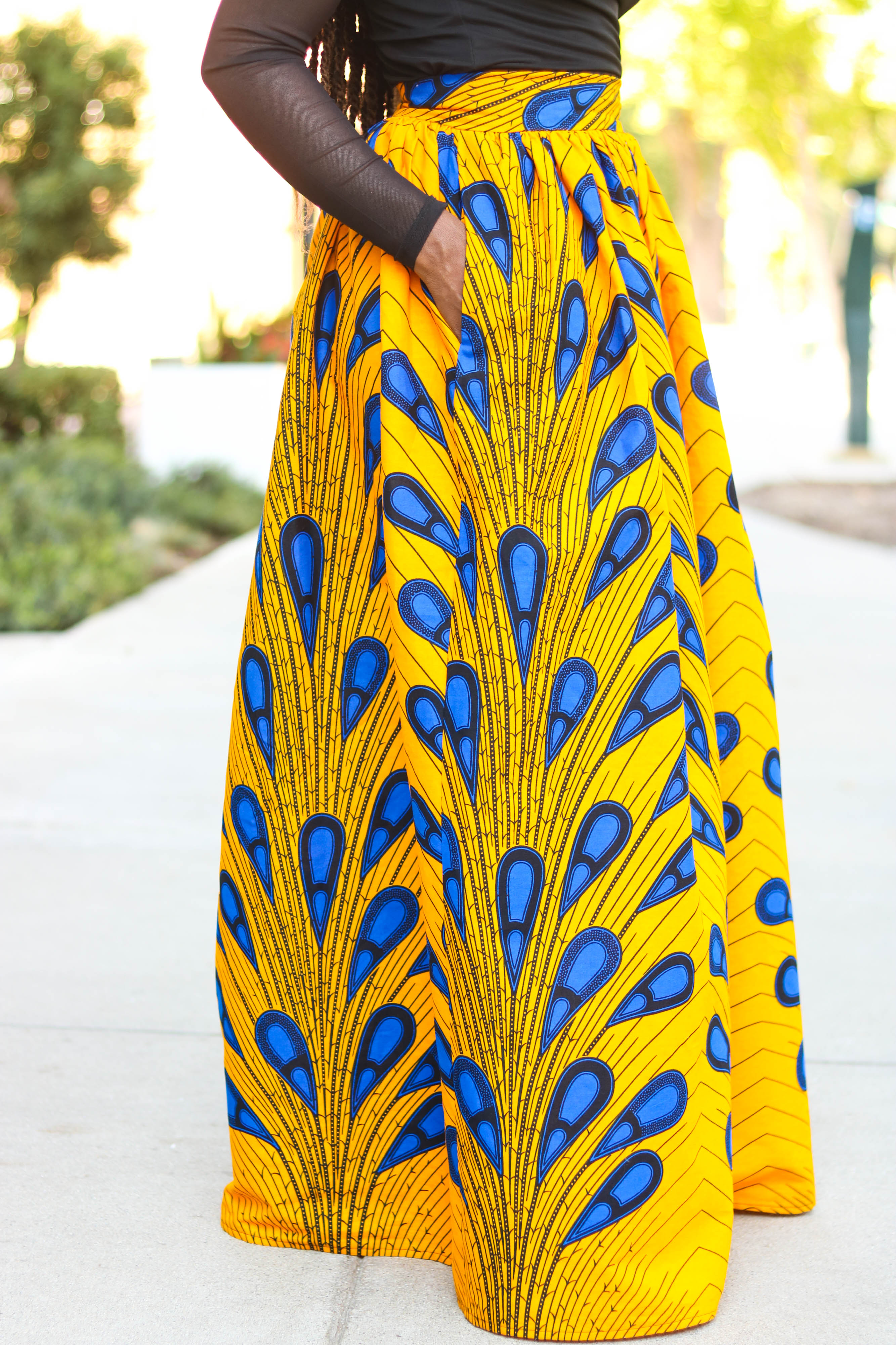 Diy How To Sew Ankara African Print Gathered Maxi Skirt Tutorial Mccalls 7355 11 Montoya Mayo 