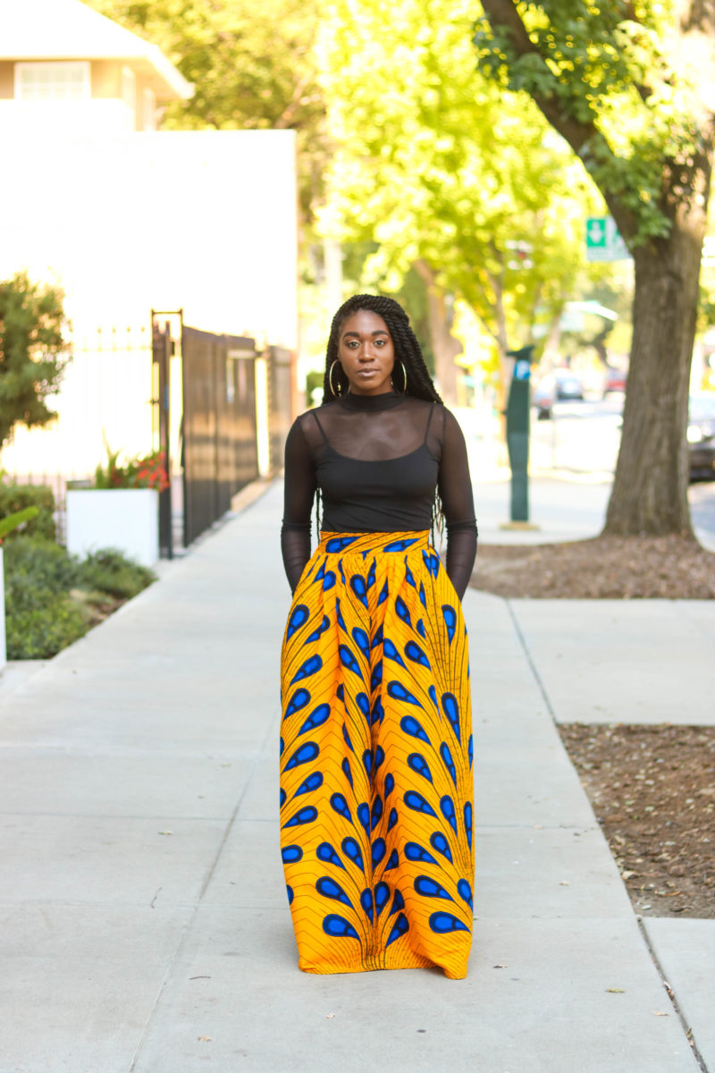 DIY | How To Sew Ankara African Print Gathered Maxi Skirt Tutorial (McCall's 7355)