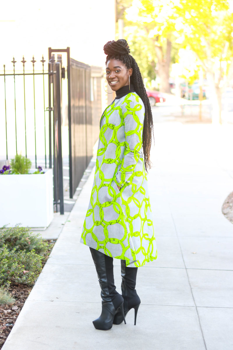 DIY Duster, African Print Duster, Coat, Long Coat, Duster with pockets, sewing tutorials, African Fashion, African Print Fashion, DIY Fashion, Sewing tutorials for beginners, High-Low Duster