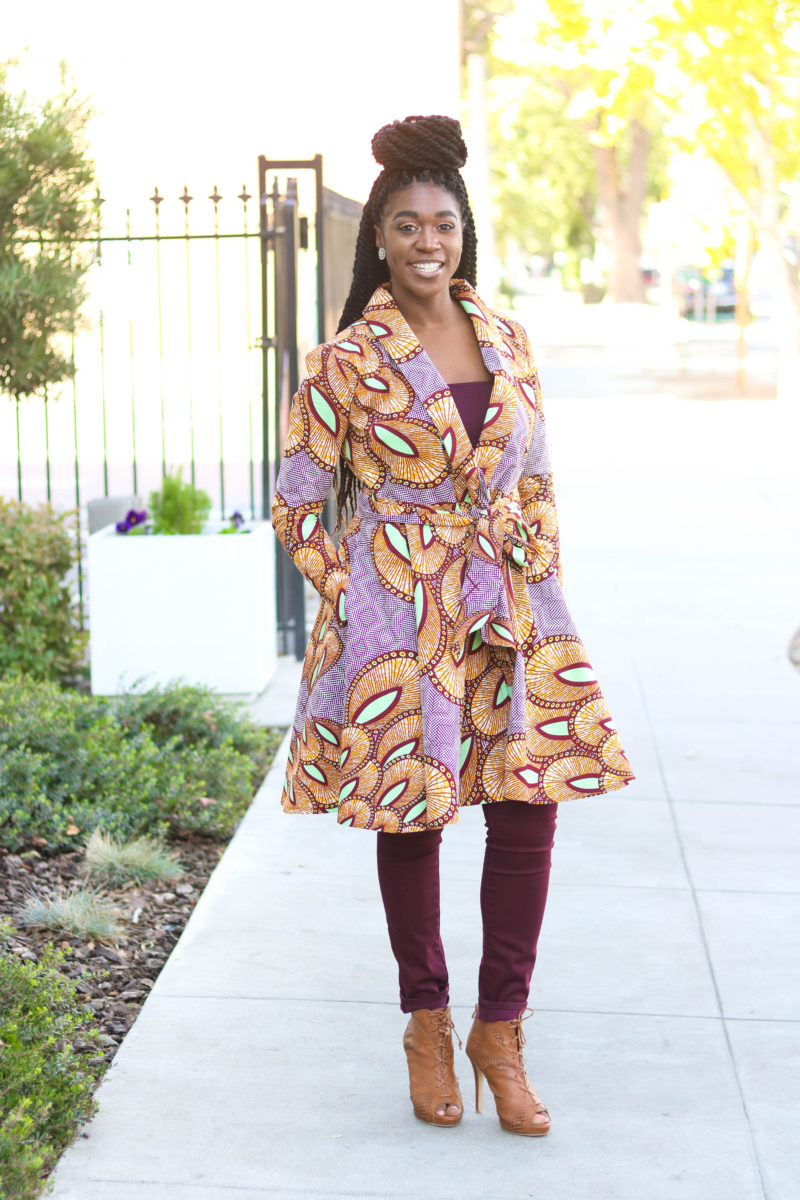 DIY African Ankara Print Coat Dress with Pockets Tutorial M6844, African Fashion, Kitenge, Nigerian Fashion, Ghanaian Fashion, Modern African Fashion, Beginners Sewing Tutorial