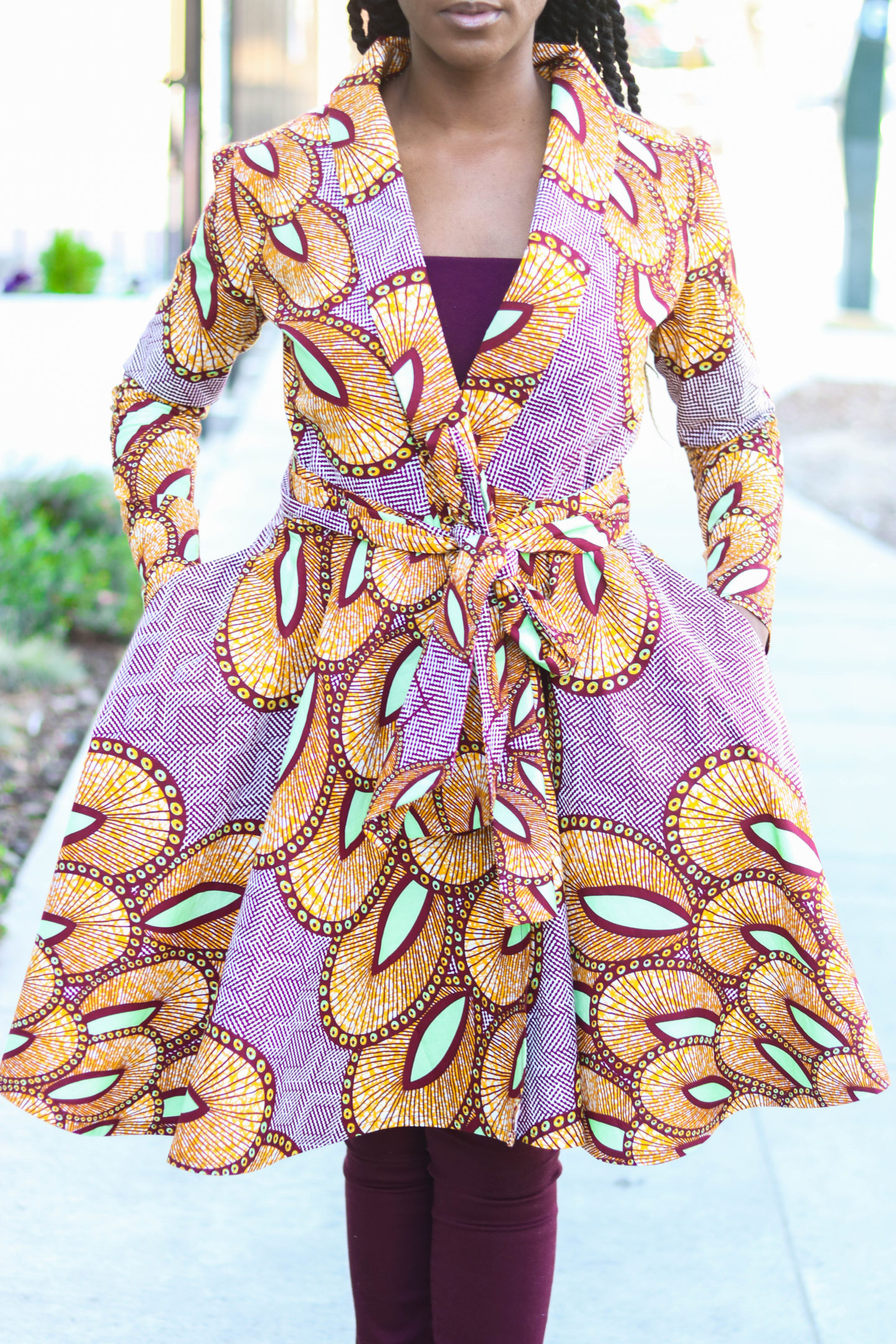 DIY African Ankara Print Coat Dress with Pockets Tutorial M6844, African Fashion, Kitenge, Nigerian Fashion, Ghanaian Fashion, Modern African Fashion, Beginners Sewing Tutorial 