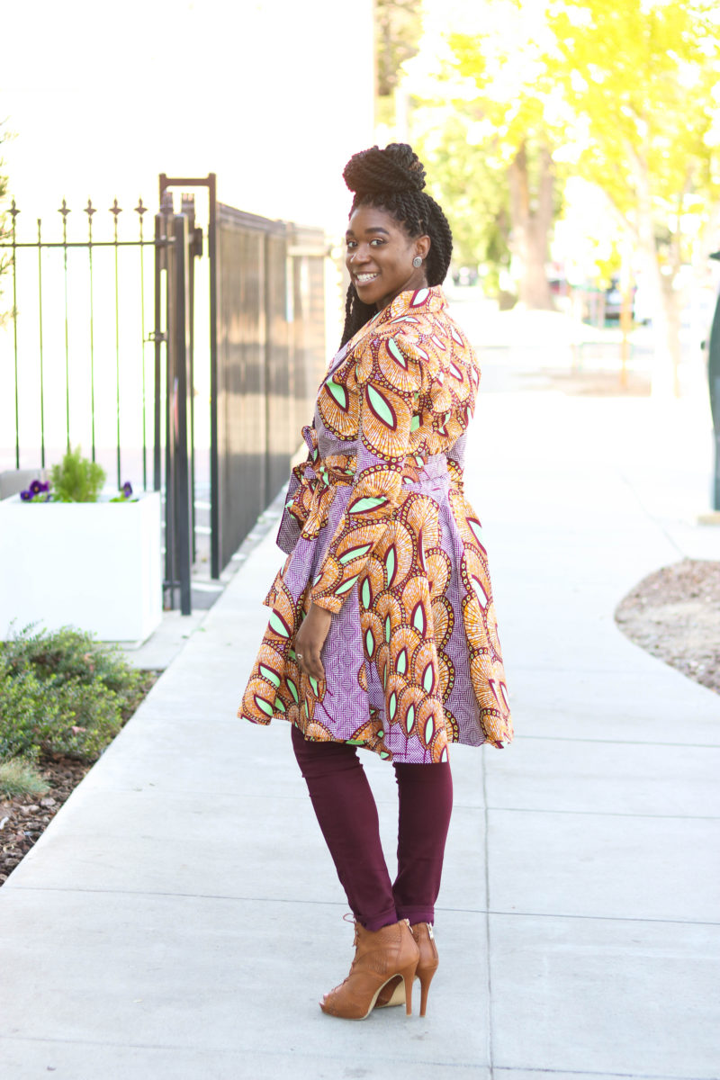 DIY African Ankara Print Coat Dress with Pockets Tutorial M6844, African Fashion, Kitenge, Nigerian Fashion, Ghanaian Fashion, Modern African Fashion, Beginners Sewing Tutorial