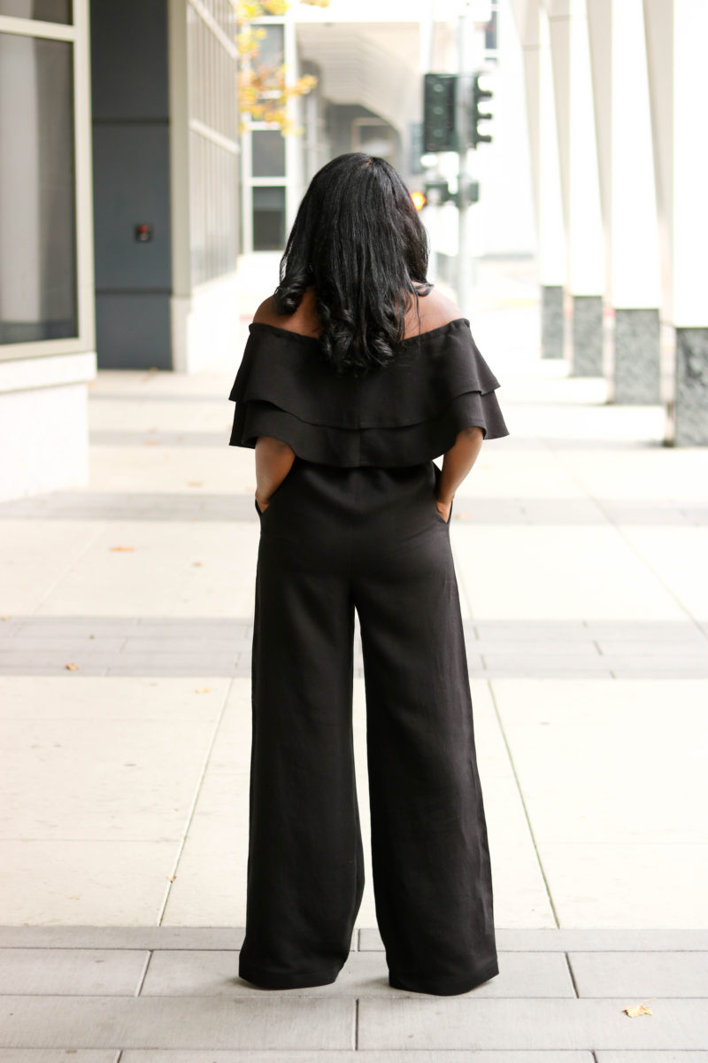 Naomi Off the Shoulder Jumpsuit - Montoya Mayo