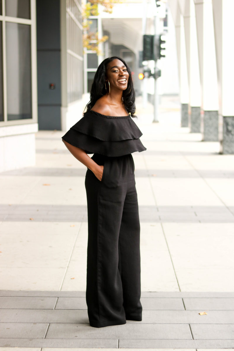 Naomi Off the Shoulder Jumpsuit - Montoya Mayo