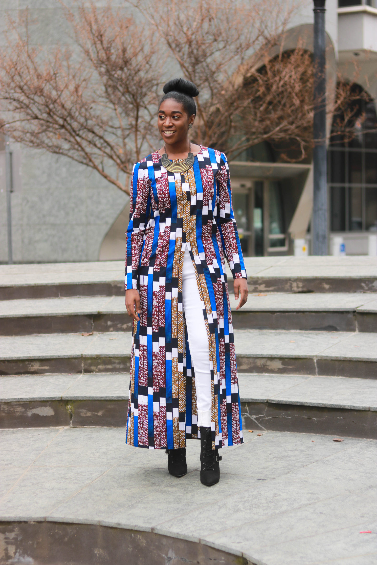 DIY Ankara African Wax Print Front Slit Maxi Shirt Tutorial, How to sew a shirt, Sewing Pattern Hacks, Long Shirt, African Fashion, Ankara Fashion, African Print Fashion, Nigerian Weddings, Nigerian Fashion, Ghanaian Fashion, Kitenge