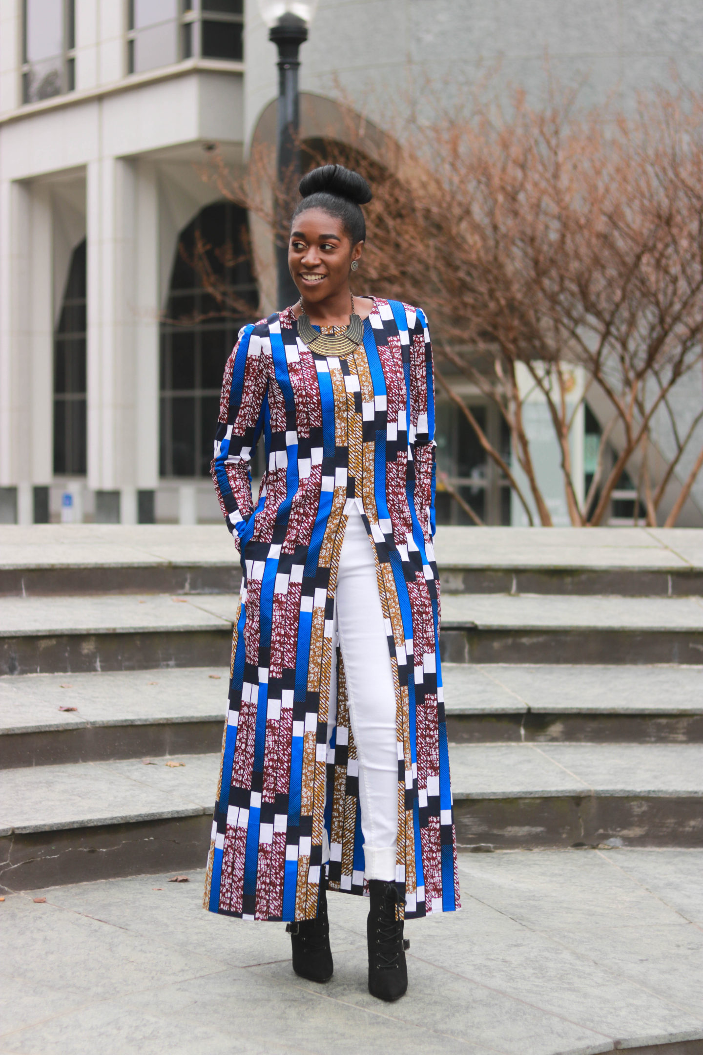 DIY Ankara African Wax Print Front Slit Maxi Shirt Tutorial, How to sew a shirt, Sewing Pattern Hacks, Long Shirt, African Fashion, Ankara Fashion, African Print Fashion, Nigerian Weddings, Nigerian Fashion, Ghanaian Fashion, Kitenge