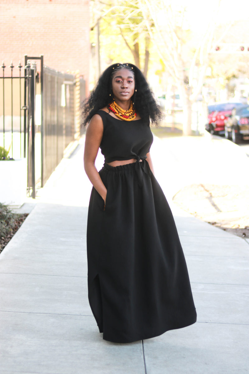 DIY-Crepe-Maxi-Skirt-Side-Slits-Pockets-Sewing-Tutorial-Easy-Elastic-Waistband-Ruffle-