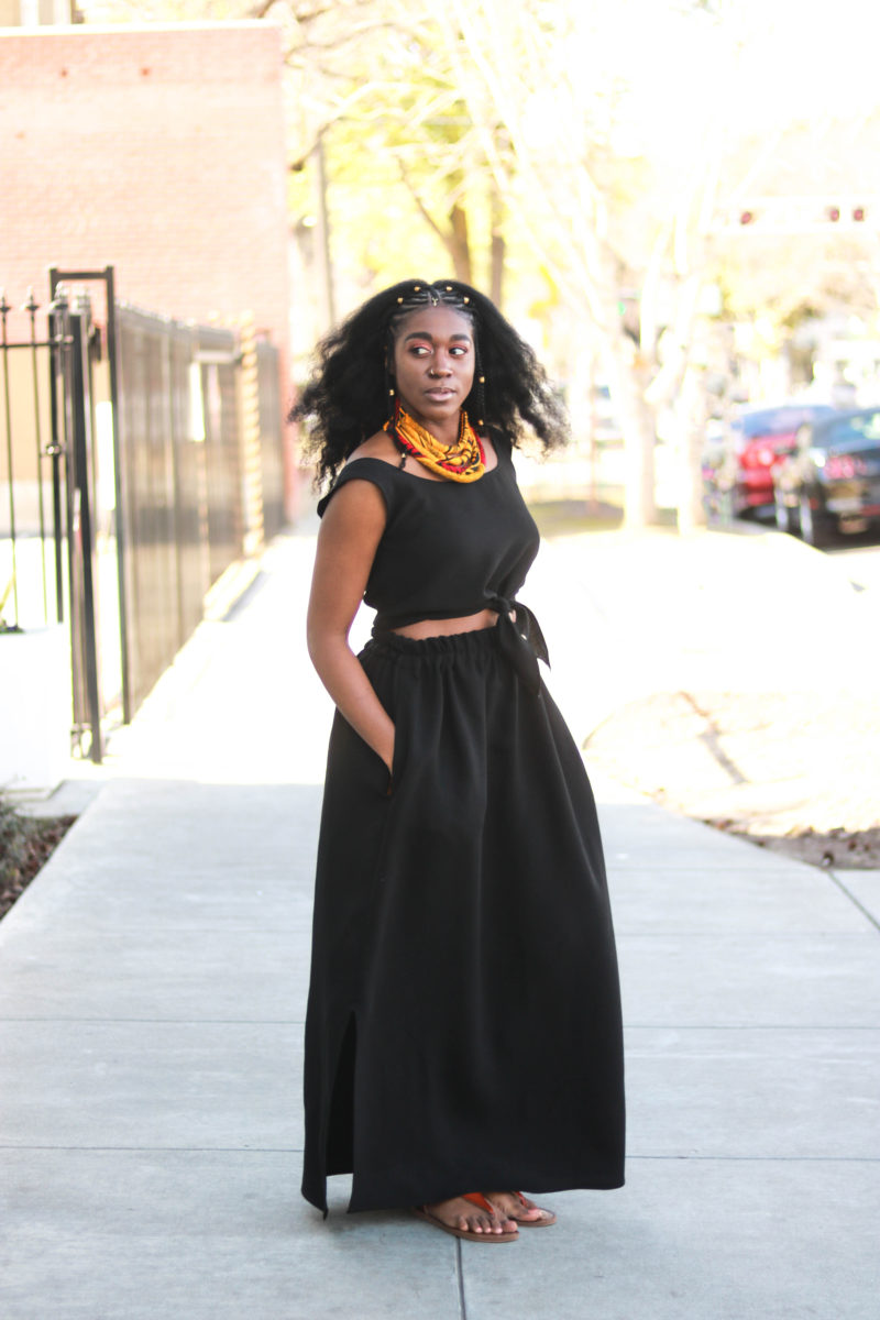 DIY-Crepe-Maxi-Skirt-Side-Slits-Pockets-Sewing-Tutorial-Easy-Elastic-Waistband-Ruffle-