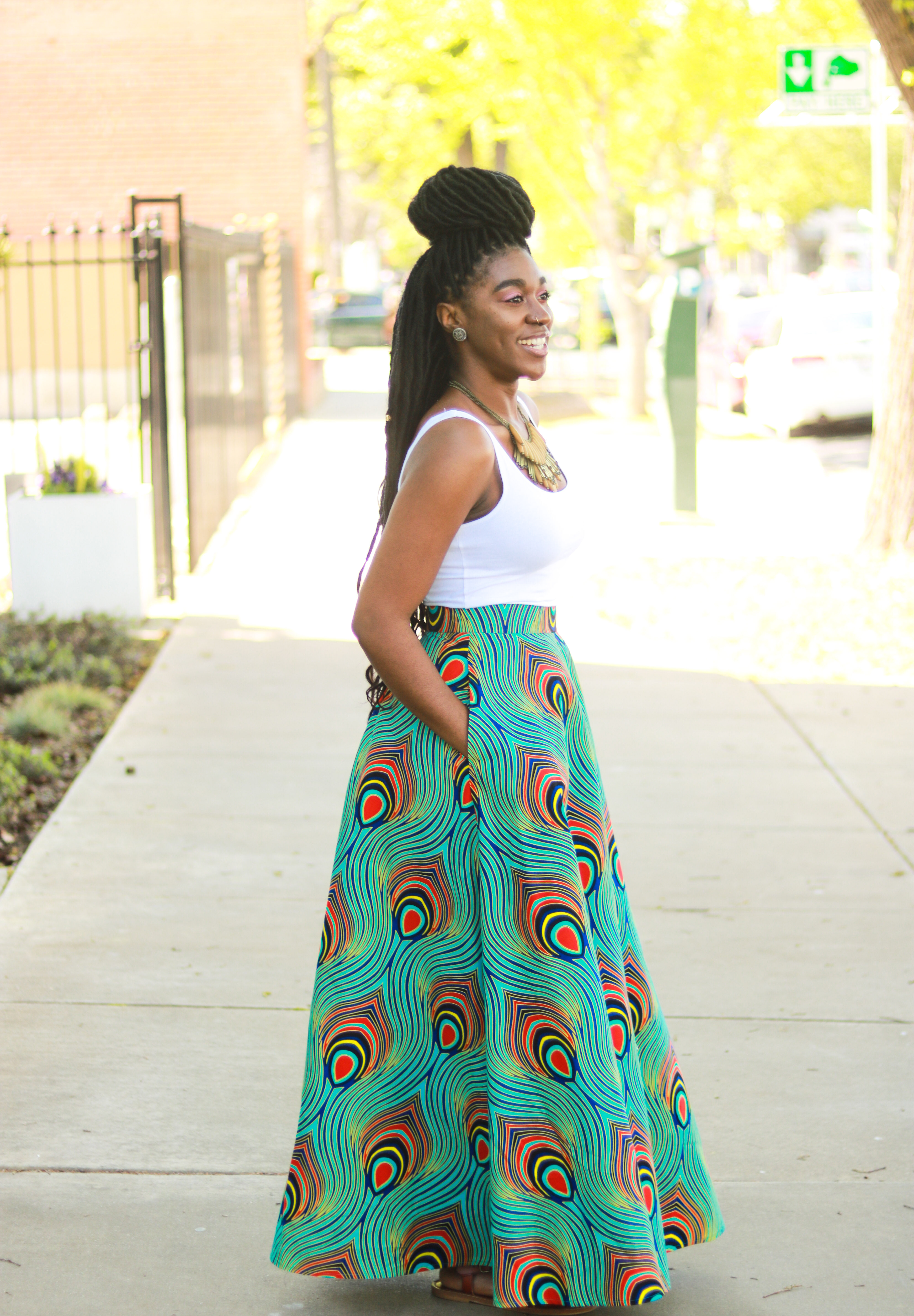 DIY Half Circle Skirt with Pockets Tutorial Maxi Midi Ankara African ...