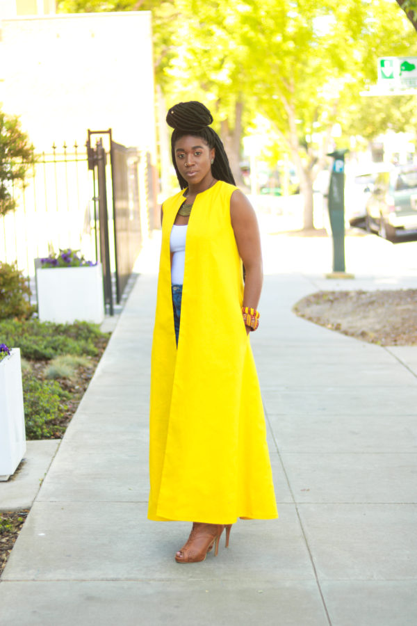 DIY Sleeveless Duster with a Lining and Fabric Review - Montoya Mayo
