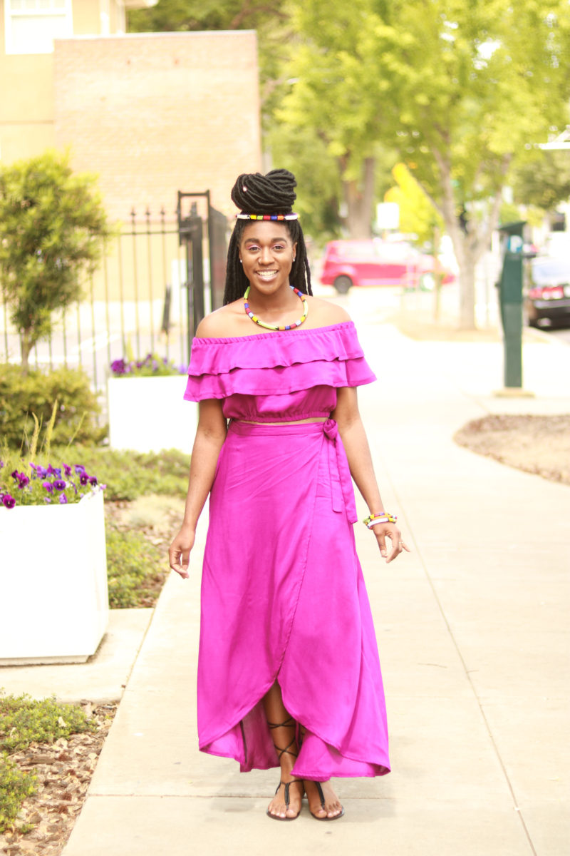 DIY Wrap Skirt and Off the shoulder Crop Top | McCalls M7606 Review ...