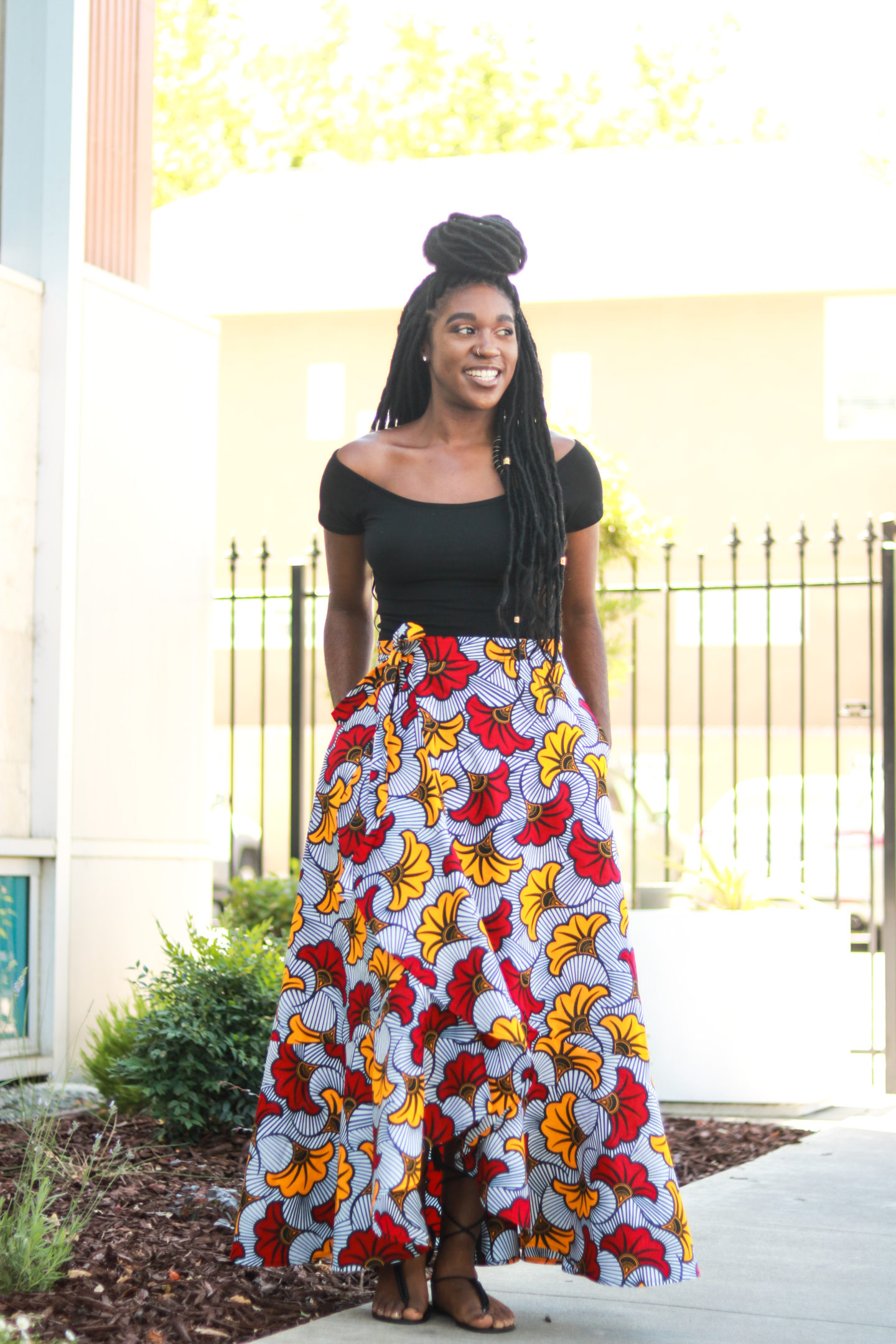Simplicity 8606 Pattern Review Ankara African Print Maxi Wrap Skirt