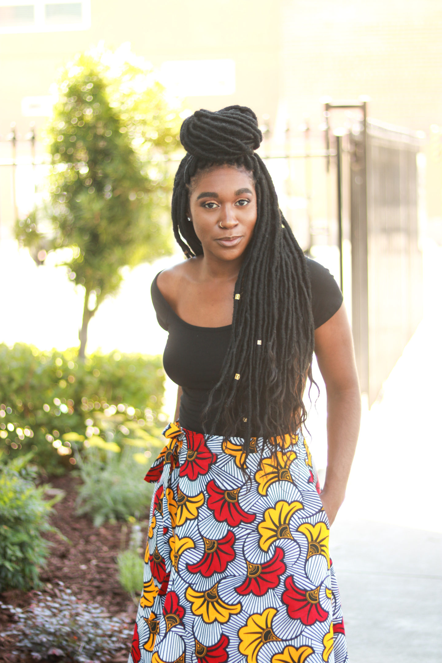 Simplicity 8606 Pattern Review Ankara African Print Maxi Wrap Skirt