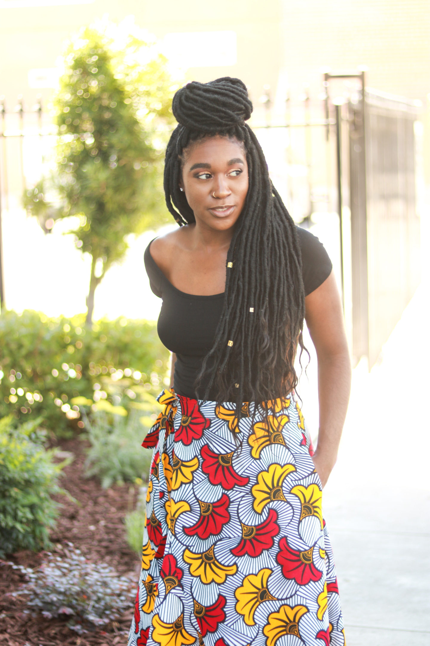 Simplicity 8606 Pattern Review Ankara African Print Maxi Wrap Skirt