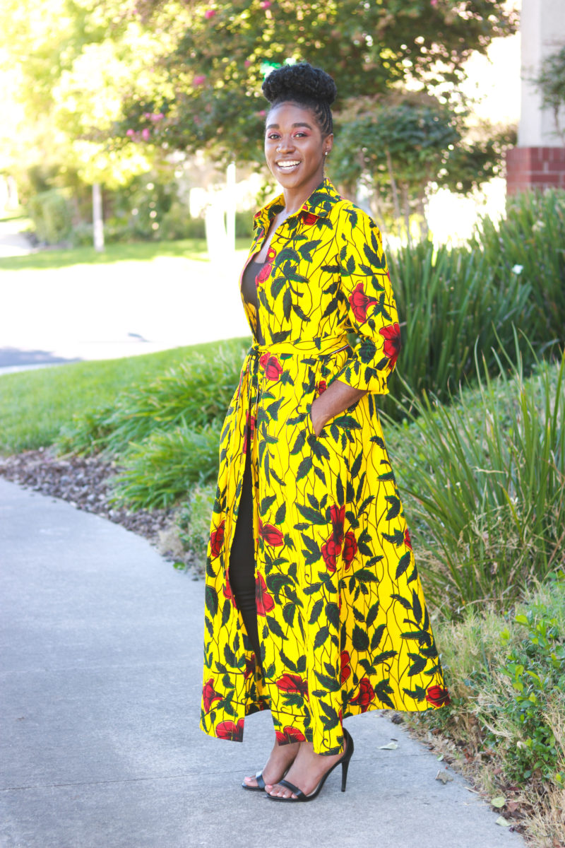 DIY Ankara African Wax Print Shirt Dress Simplicity 8546 Review