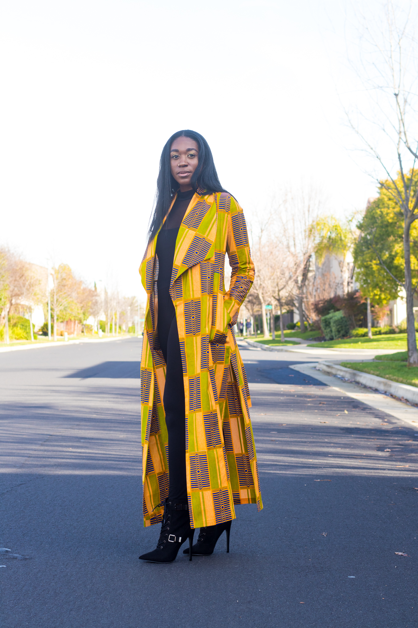 DIY Cambria Duster Kente Print African Print Coat