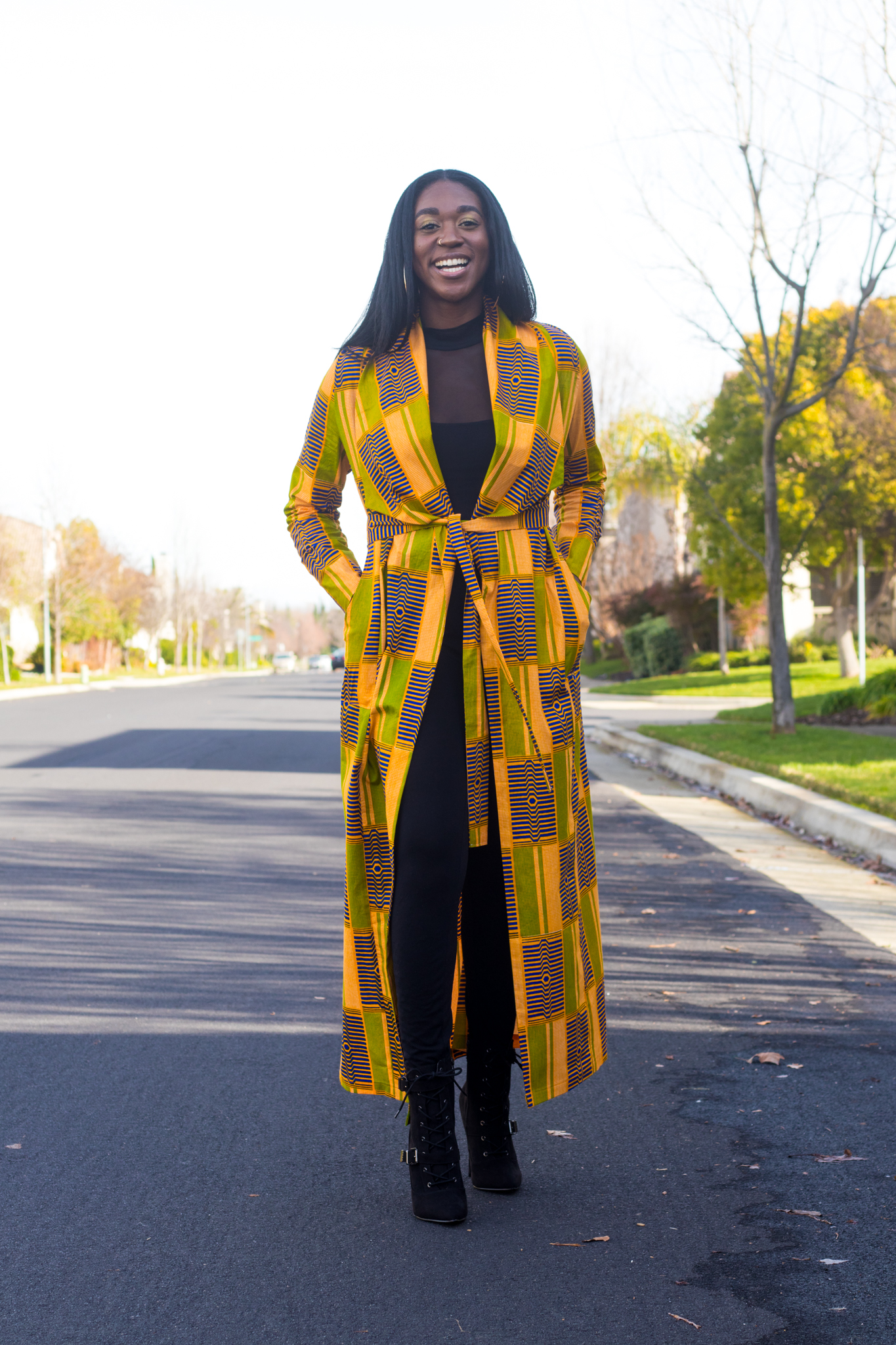 DIY Cambria Duster Kente Print African Print Coat