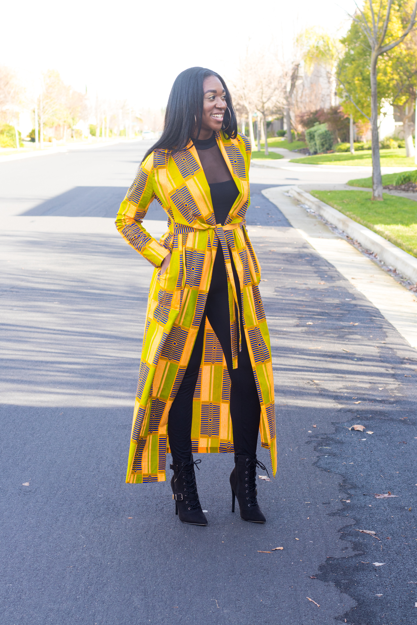 DIY Cambria Duster Kente Print African Print Coat