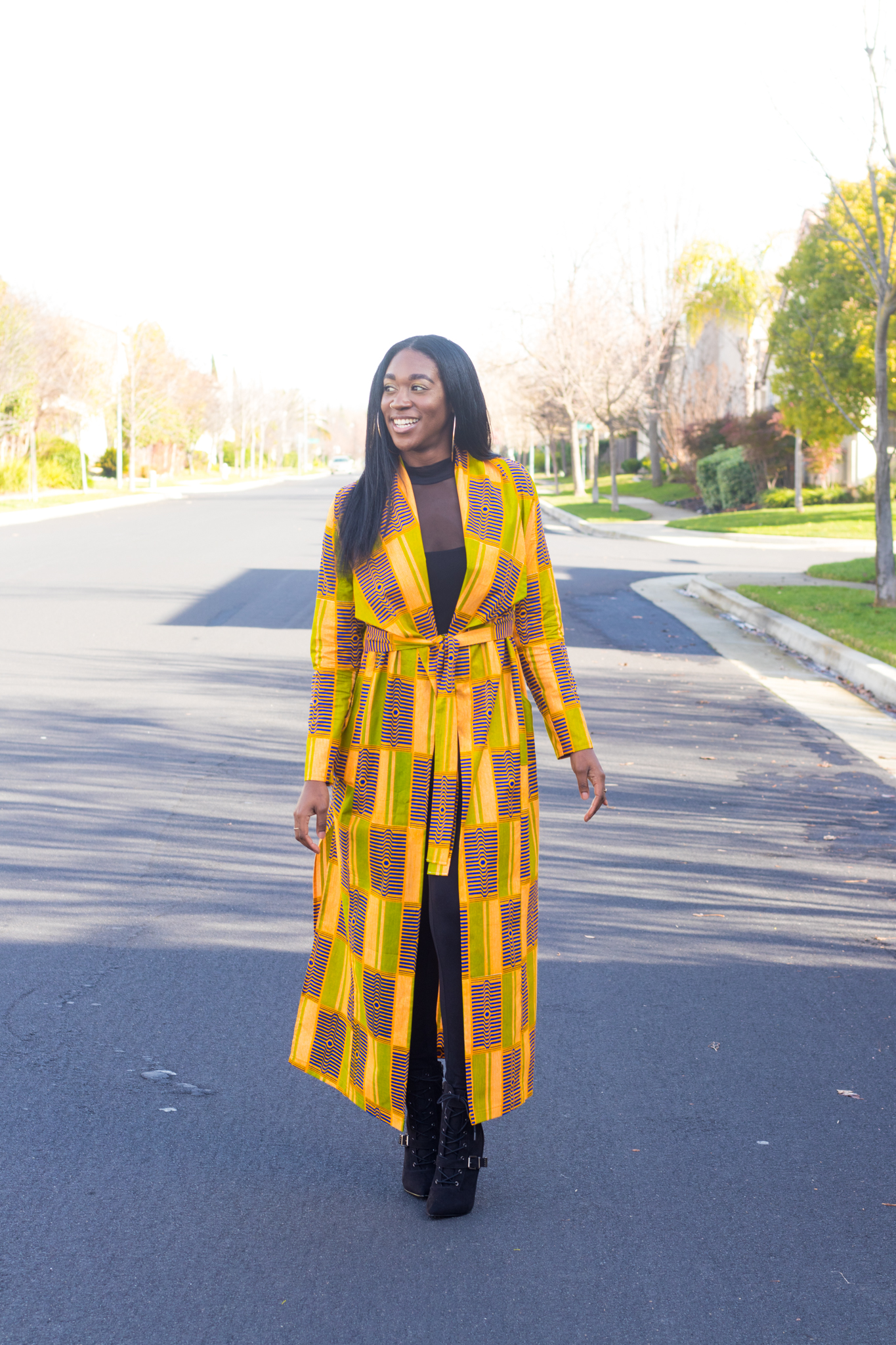 DIY Cambria Duster Kente Print African Print Coat