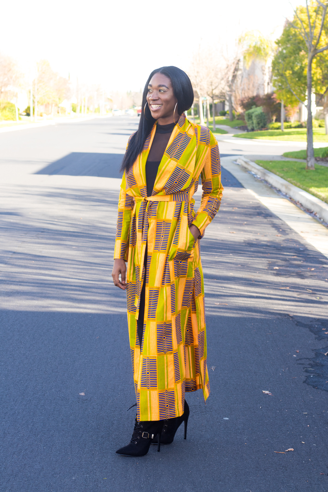 DIY Cambria Duster Kente Print African Print Coat