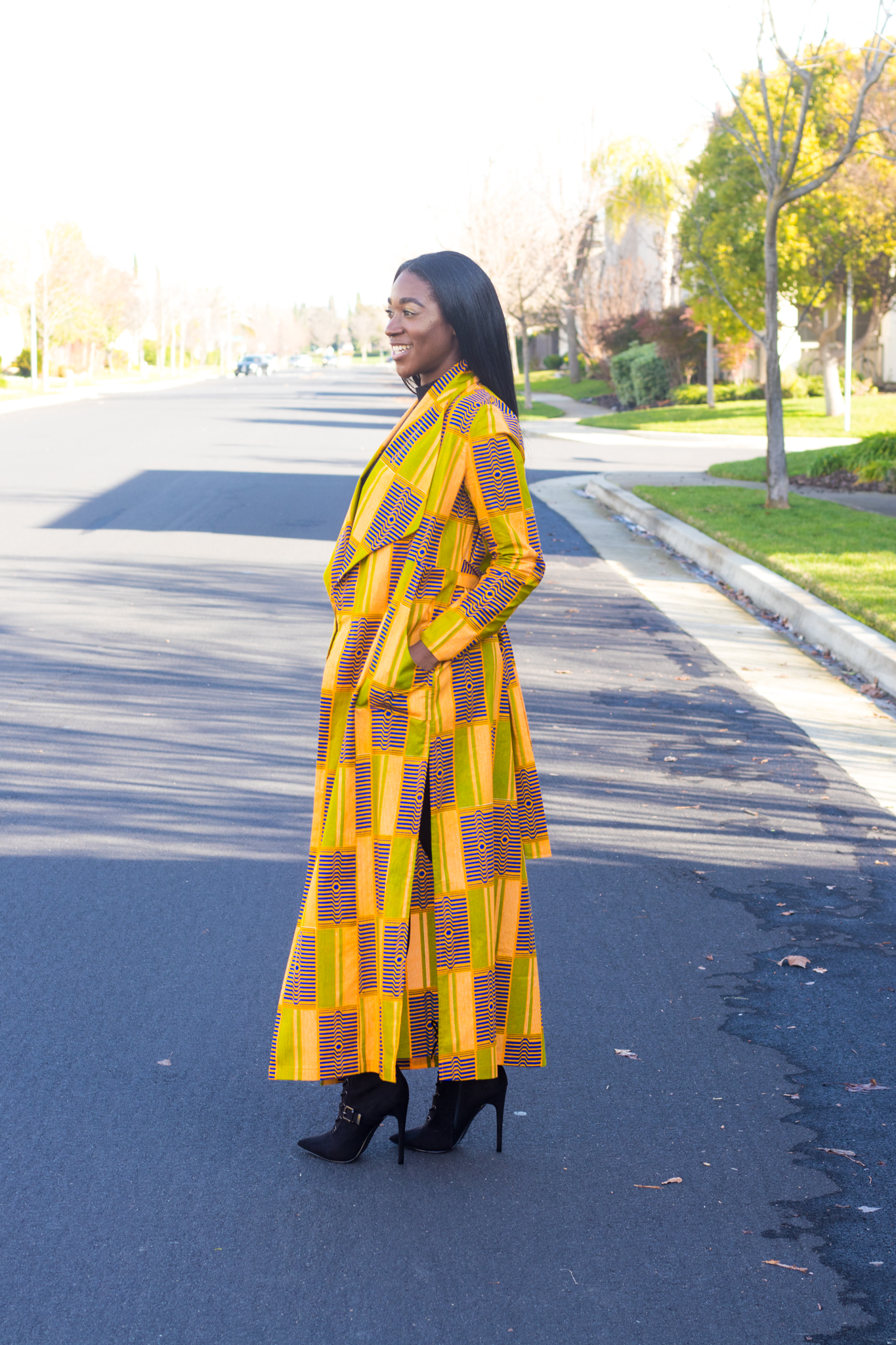 DIY Cambria Duster Kente Print African Print Coat