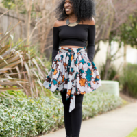 DIY How to Sew Flat Front Elastic Back Maxi Skirt Midi Skirt Mini Skirt with Pockets and belt loops beginner sewing Tutorial Ankara African Print