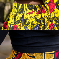 DIY How to Sew Flat Front Elastic Back Maxi Skirt Midi Skirt Mini Skirt with Pockets and belt loops beginner sewing Tutorial Ankara African Print