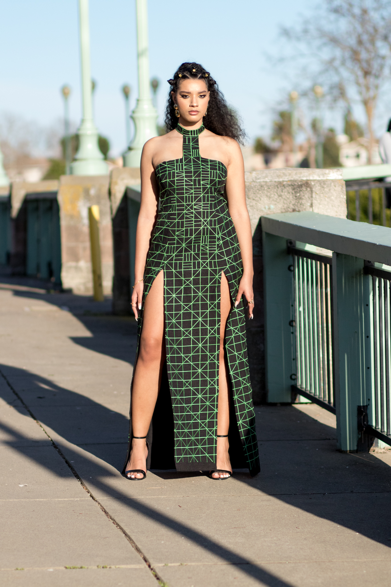 DIY Black Panther Inspired Prom Dress Wakanda Nakia Casino Lupita Front Slit Maxi -1