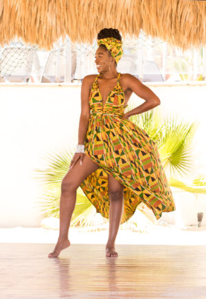 DIY Infinity Maxi Dress with High Front Slit and Pockets Ankara African Print Kente Print