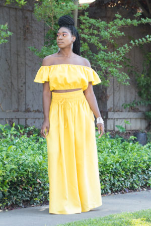 DIY Linen Drawstring Elastic Waist Maxi Skirt Tutorial