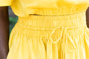 DIY Linen Drawstring Elastic Waist Maxi Skirt Tutorial