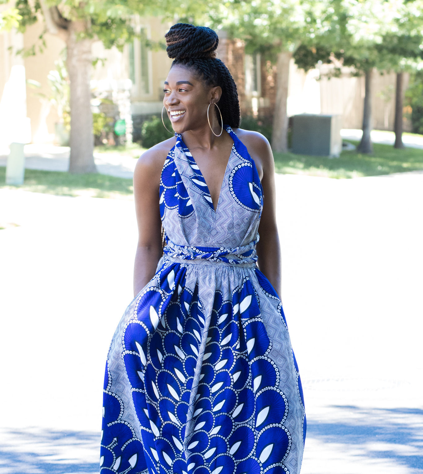 DIY Ankara African Print Fabric Infinity Maxi Dress Tutorial