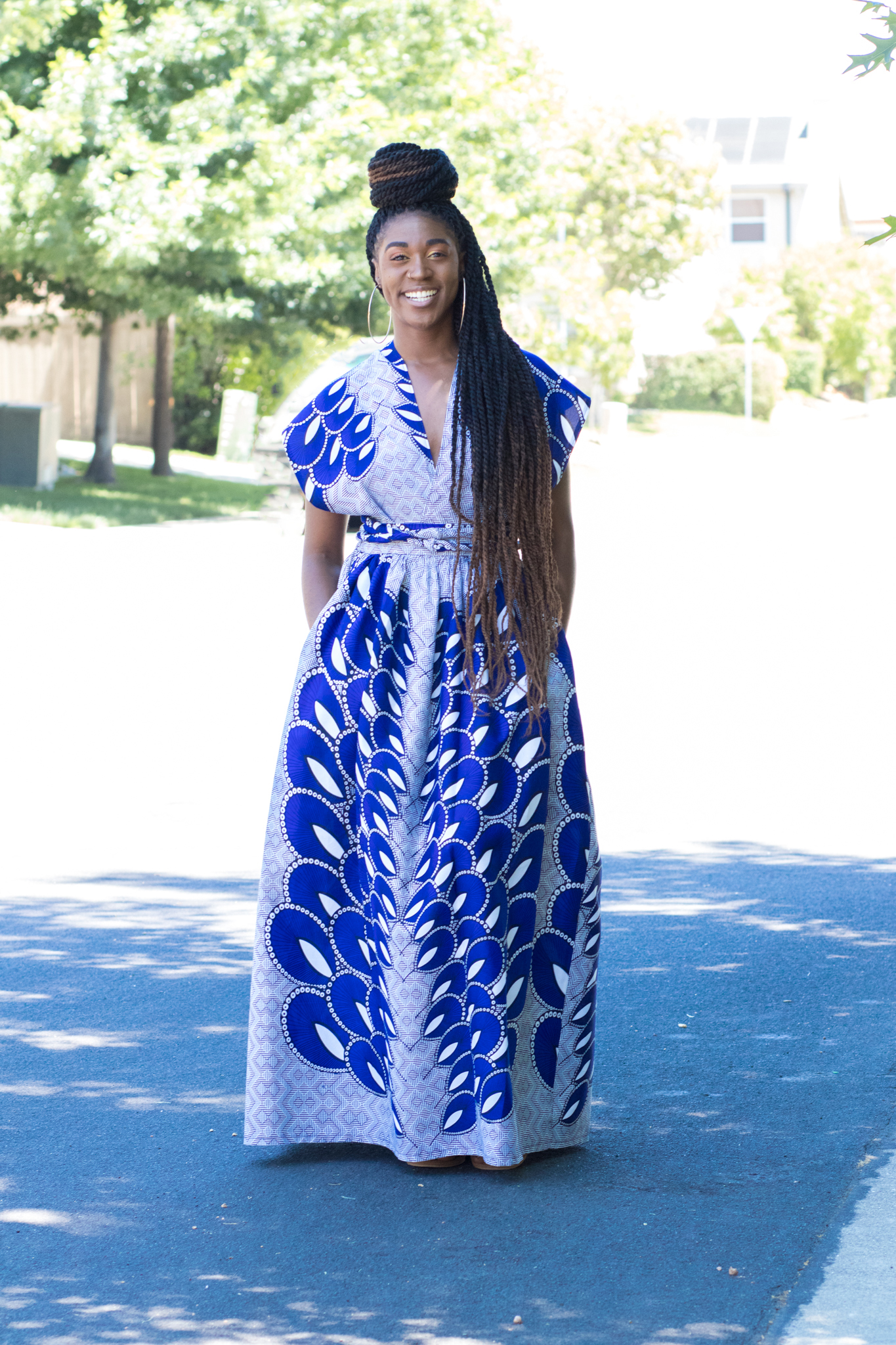 DIY Ankara African Print Fabric Infinity Maxi Dress Tutorial 
