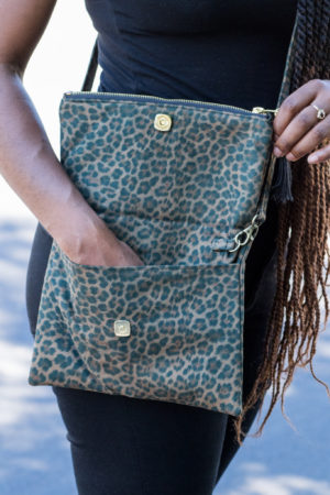 DIY Cheetah clutch purse crossbody bag tutorial