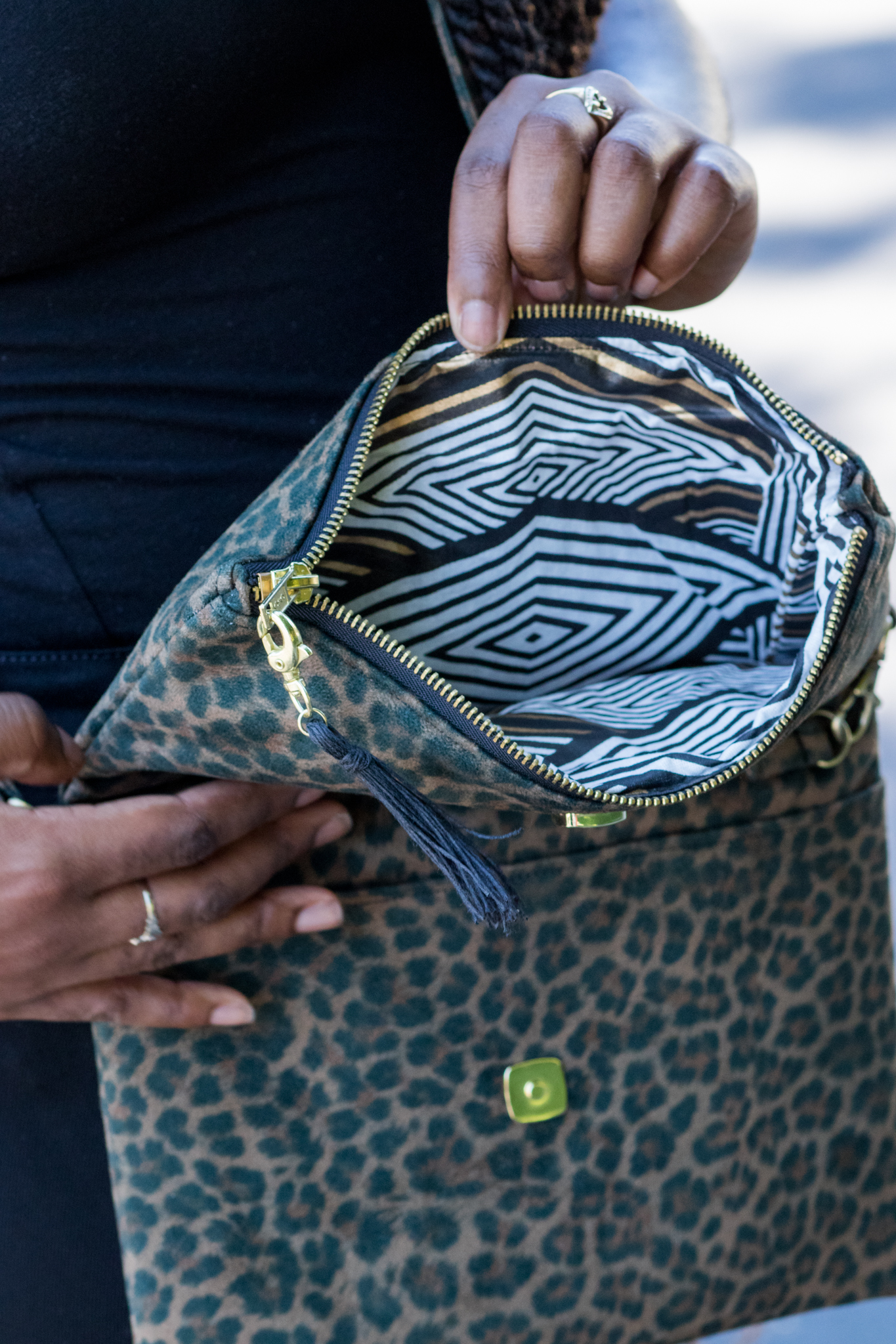 DIY Cheetah clutch purse crossbody bag tutorial