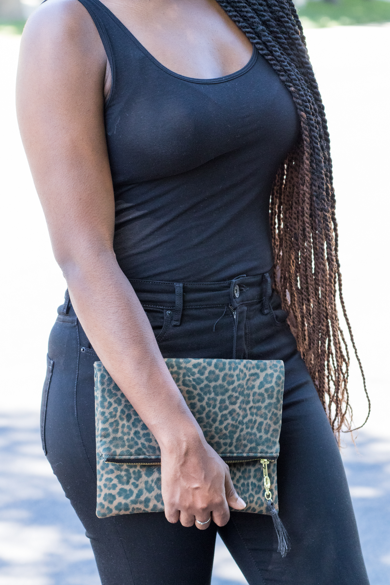 DIY Cheetah clutch purse crossbody bag tutorial