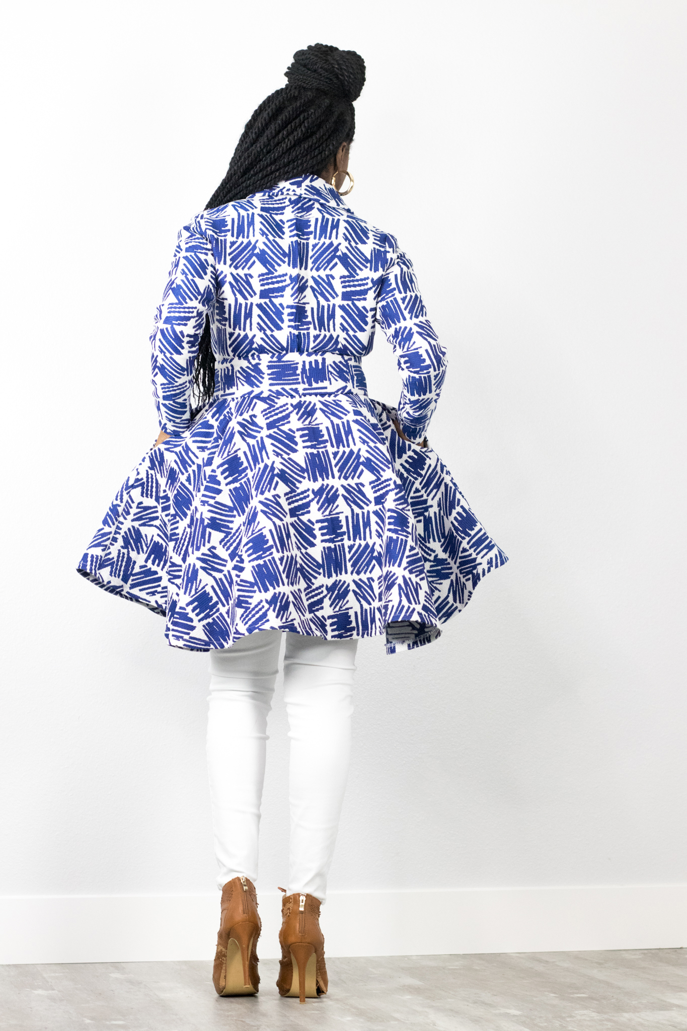 DIY Sewing Wrap Coat Dress Printed Outdoor Fabric Joann