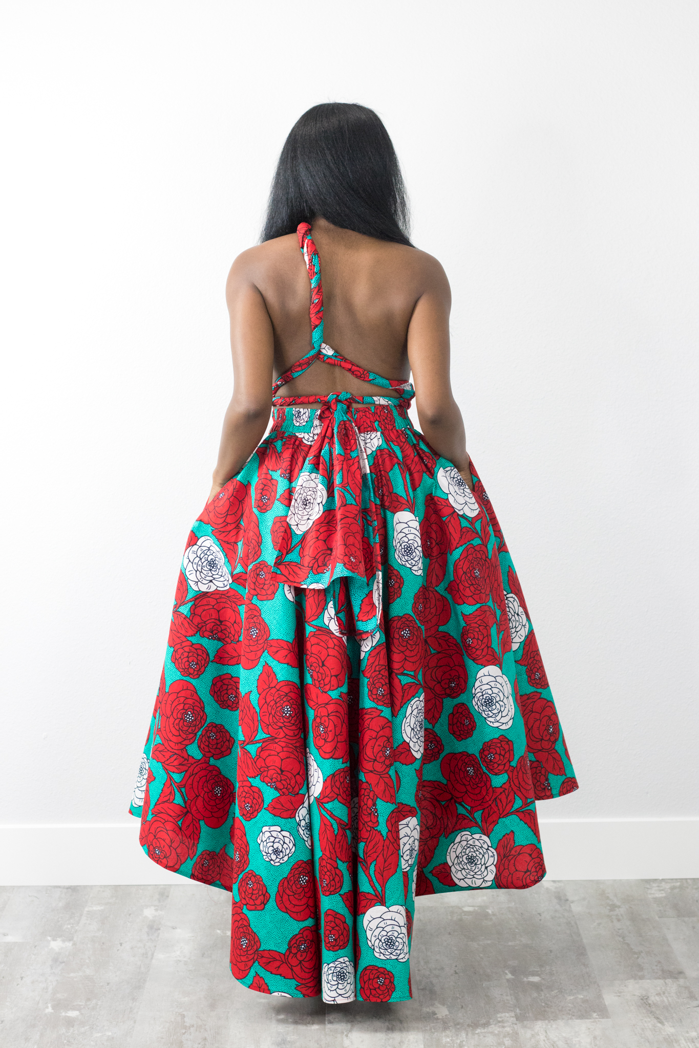 DIY High Low Circle Skirt Infinity Top Flat Front Elastic Back Waistband Infinity Dress