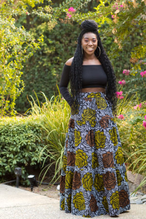 DIY How to Sew Flat Front Elastic Back Skirt with Pockets Tutorial Ankara  African Print -8 - Montoya Mayo