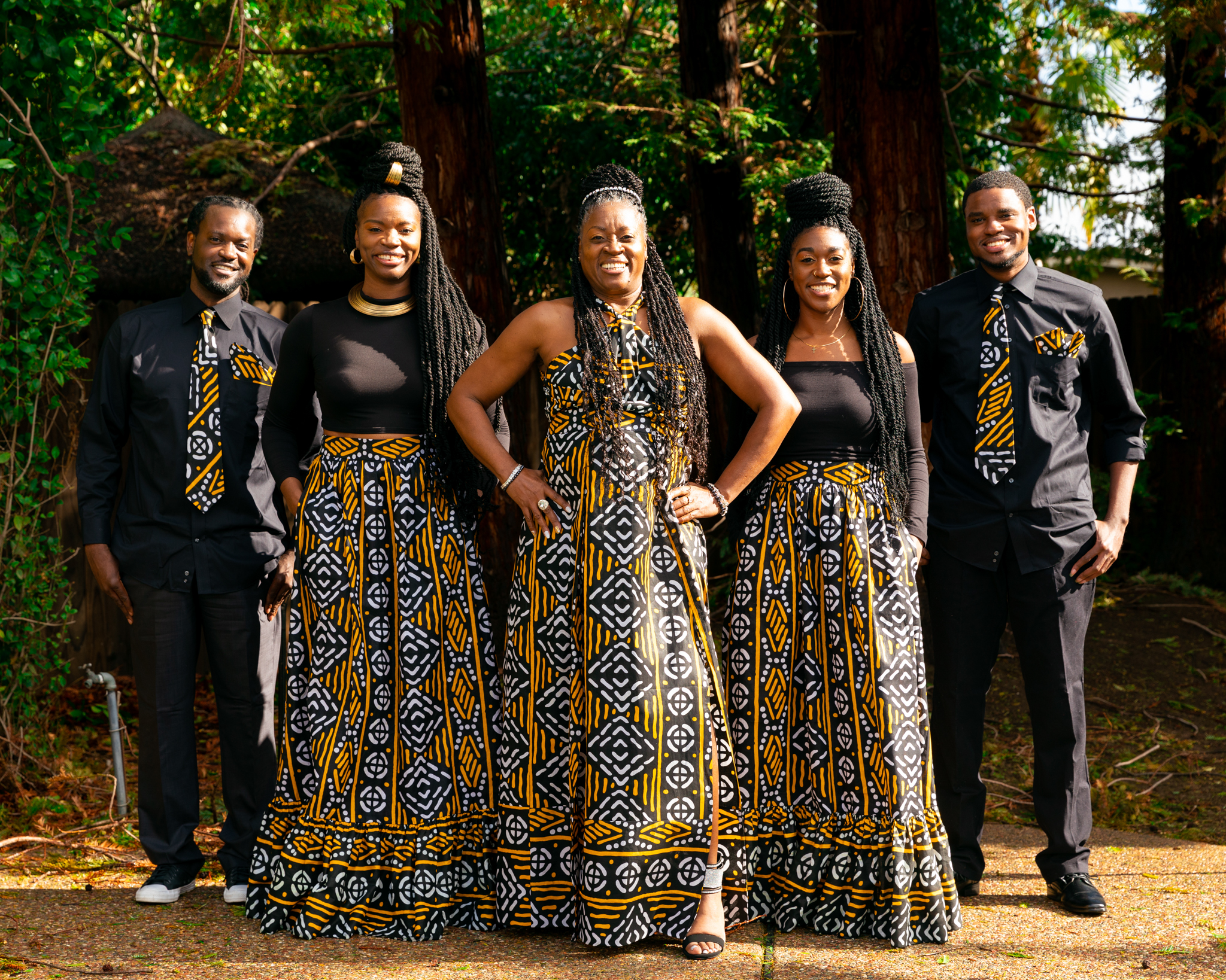 African Mud Cloth Wedding Dress