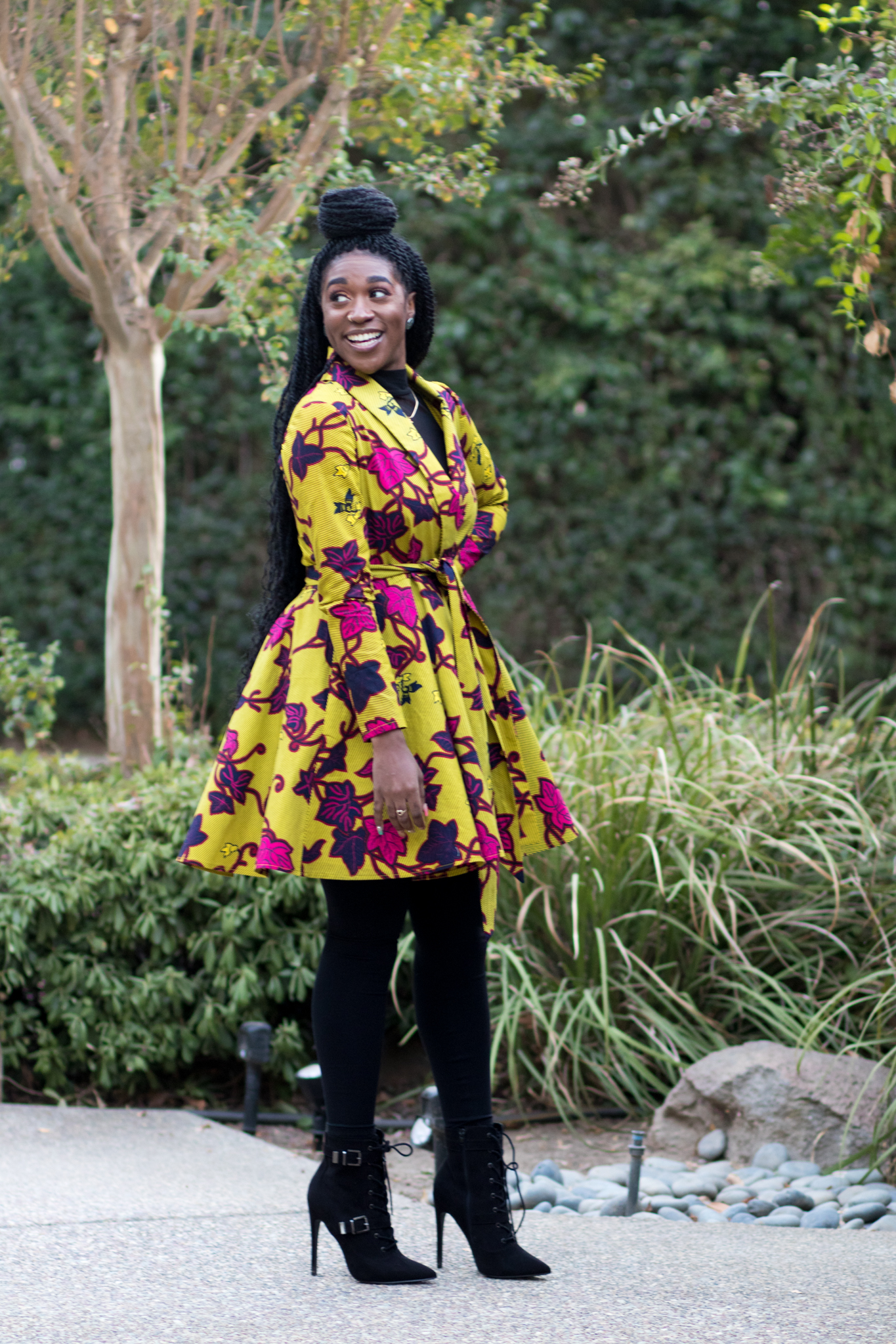 DIY Sewing Tutorial Wrap Coat Dress and Half Circle Skirt Ankara African Print Fashion