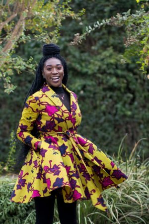 DIY Sewing Tutorial Wrap Coat Dress and Half Circle Skirt Ankara African Print Fashion