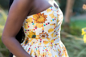 DIY Fitted Bodice and Maxi Skirt Lamour Dress + Butterick 6453 Ankara African Print Floral flowers spring fashion
